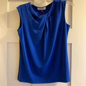 Blue Kasper Sleeveless Blouse